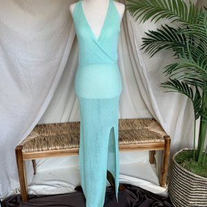 TEAL COVER-UP DRESS